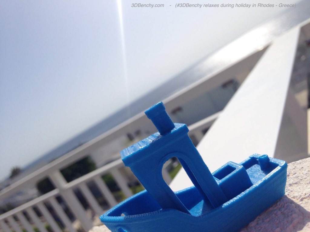 #3DBenchy relaxes during holiday in Rhodes - Greece v02