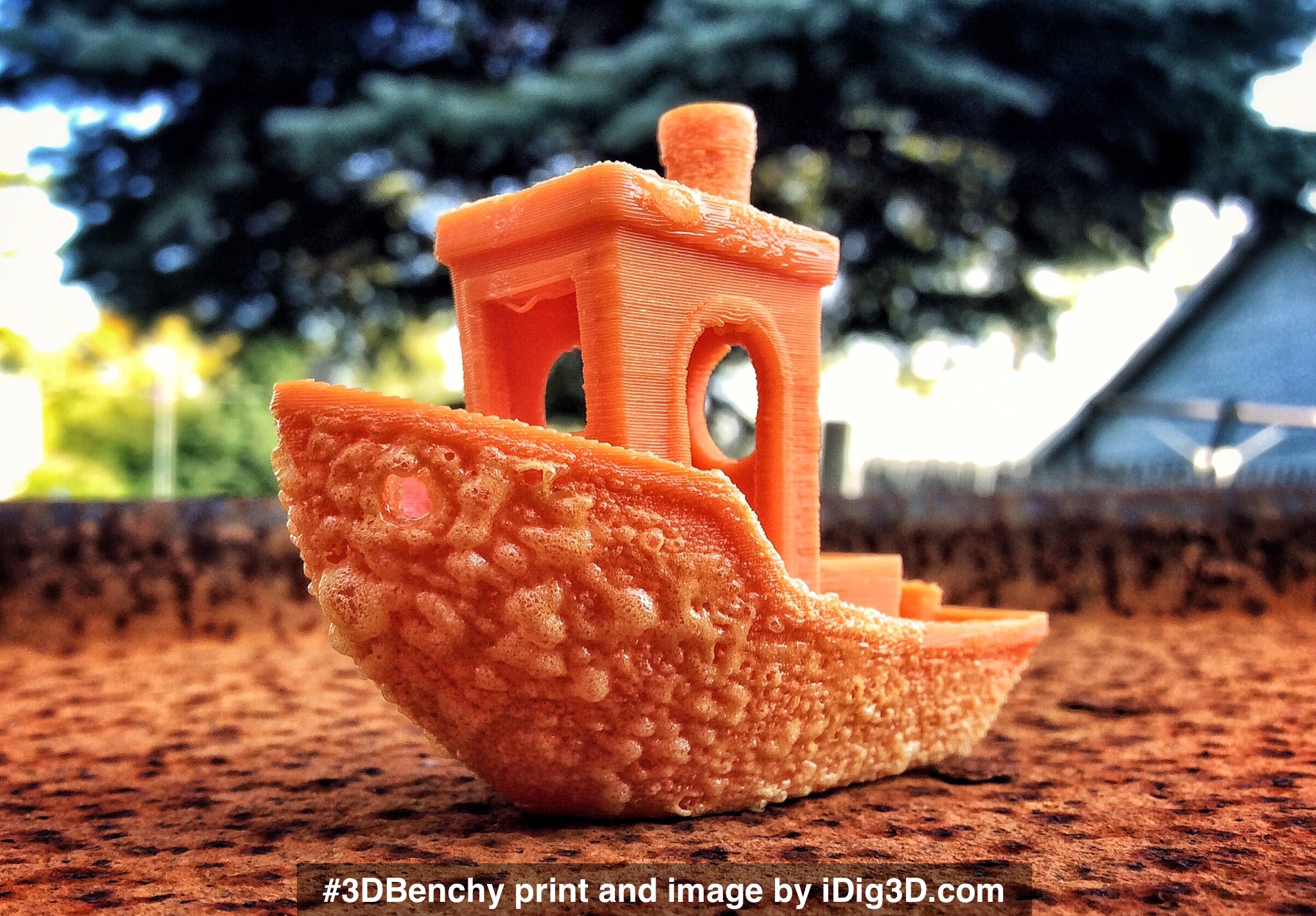 Bubbly 3D-printed surface texture #3DBenchy